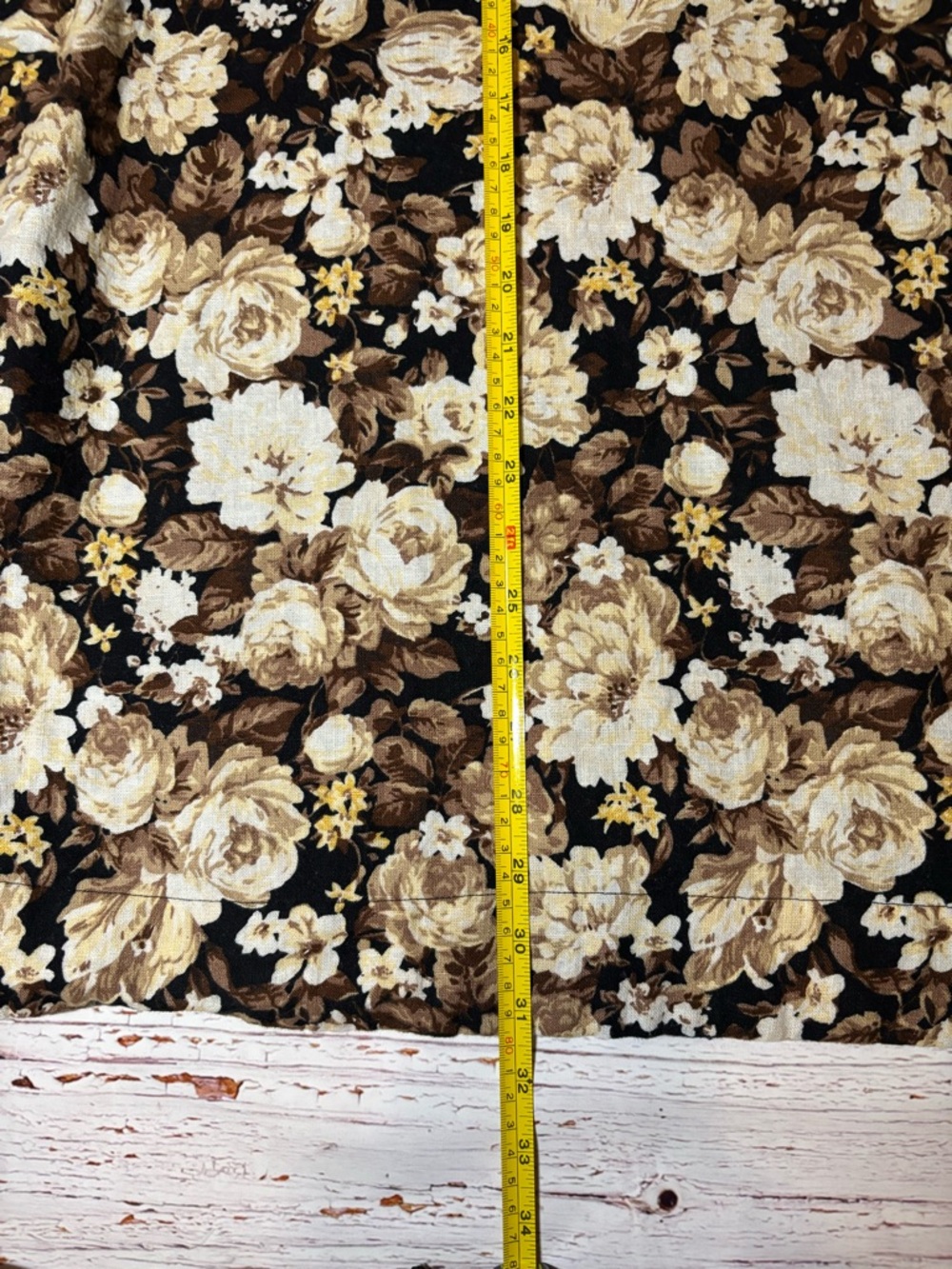 Abercrombie & Fitch Tall Brown Floral High Neck Linen Blend Mini Dress Sz M - Picture 9 of 10